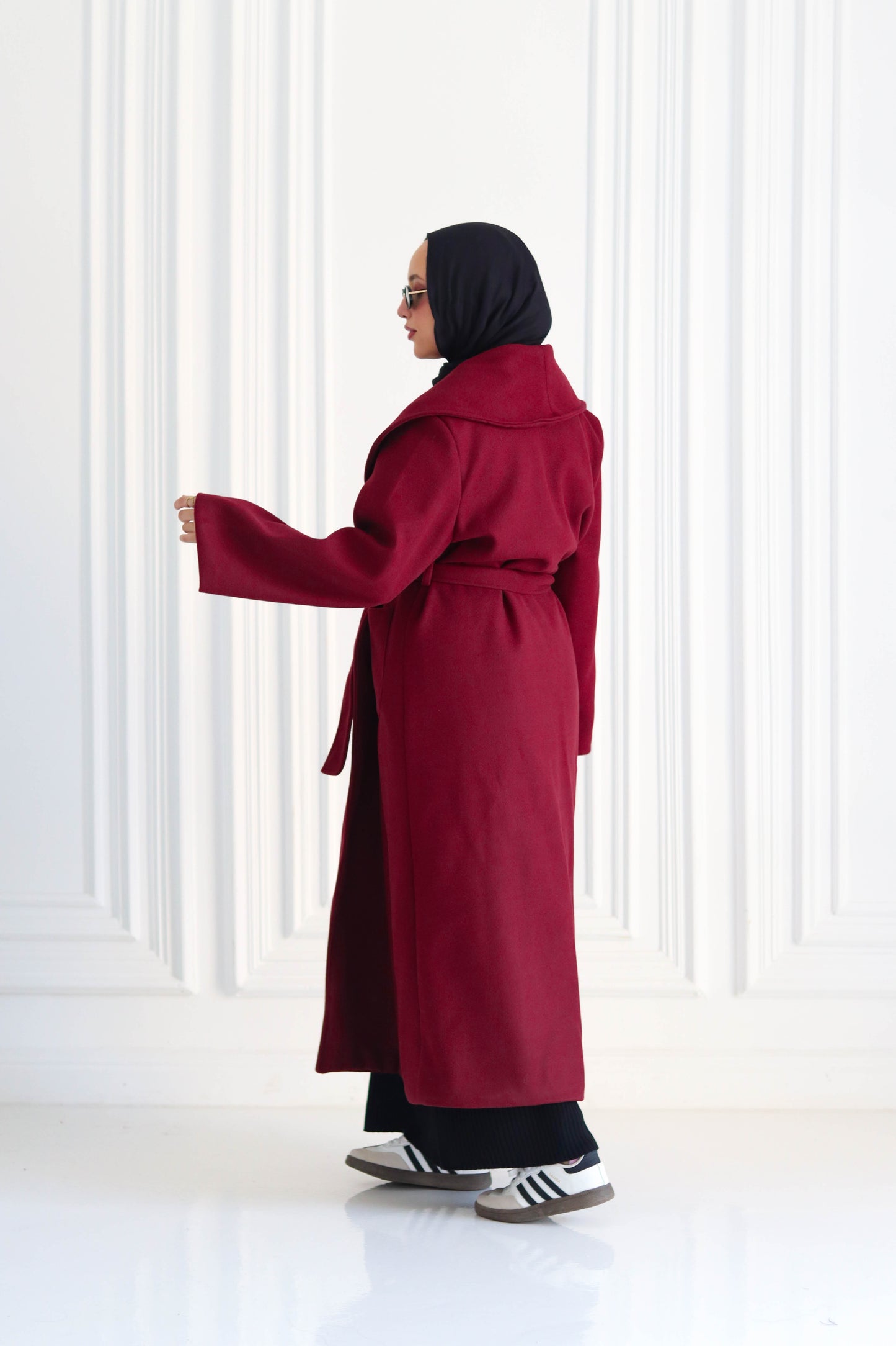 Everday Winter Coat in Bugundy