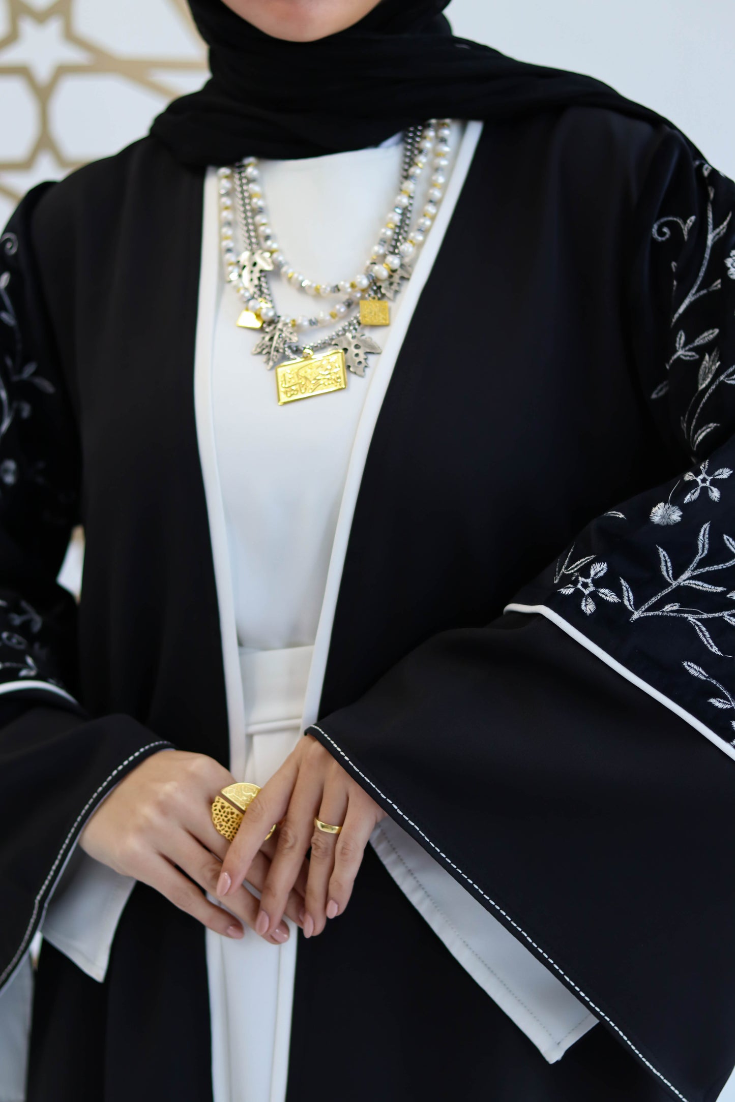 Kaftan Set of Jouri in Black