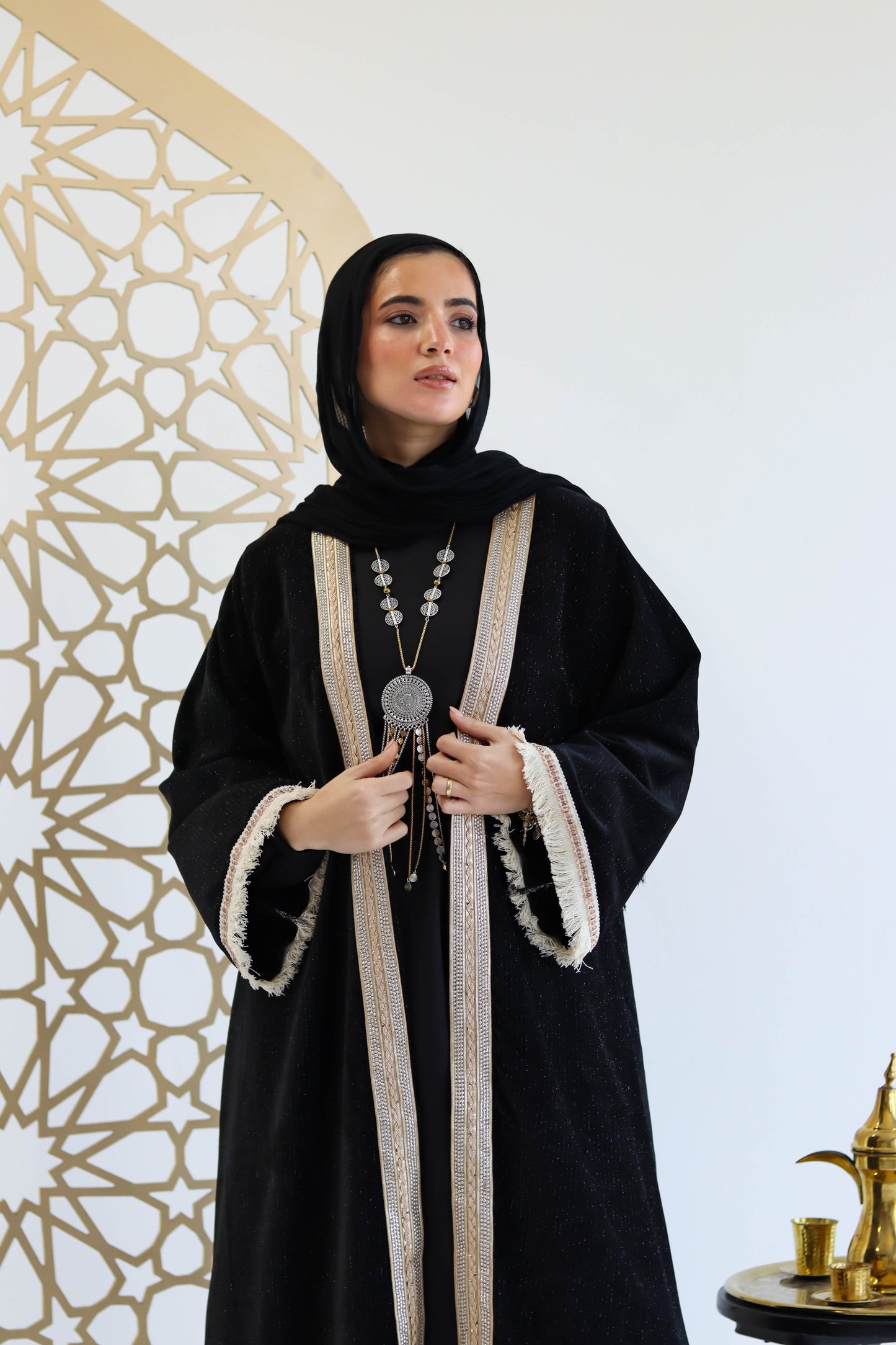 Dai AlQamar Kaftan in Black