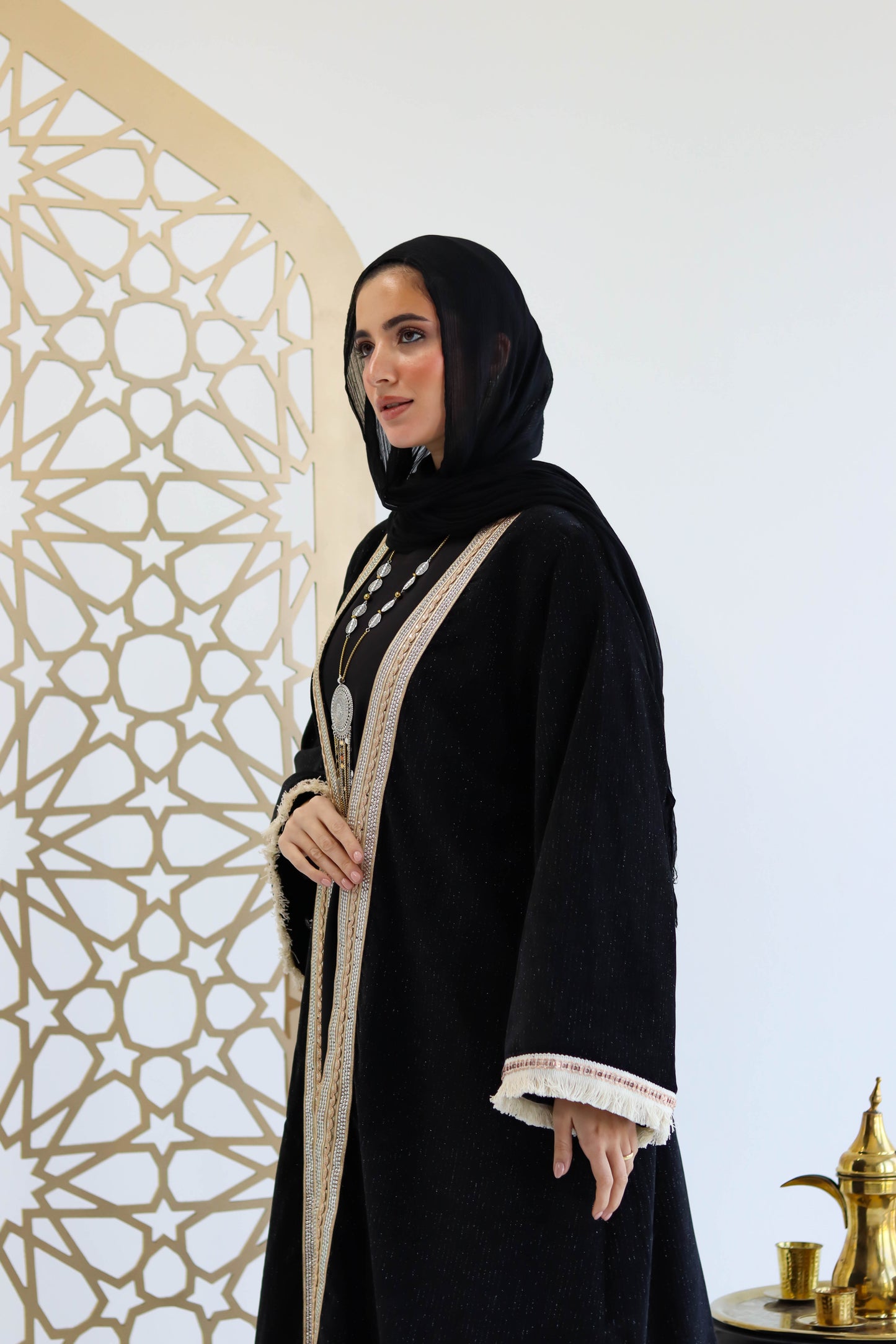 Dai AlQamar Kaftan in Black