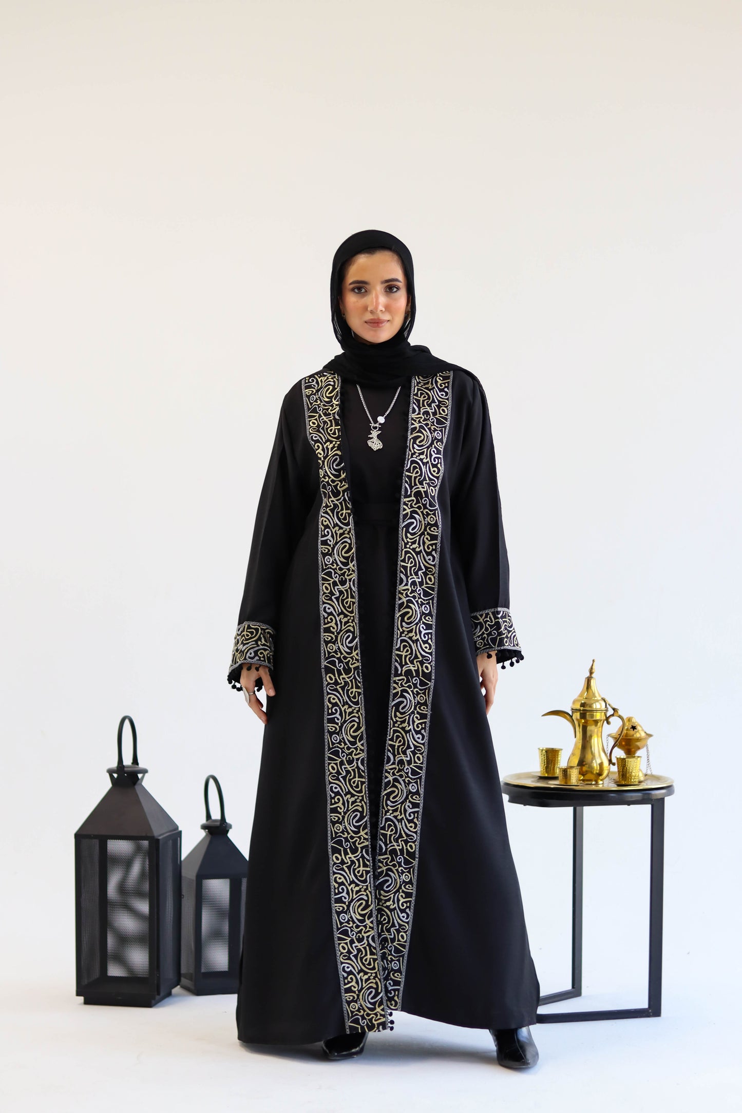Qamar AlZaman ِKaftan in Black