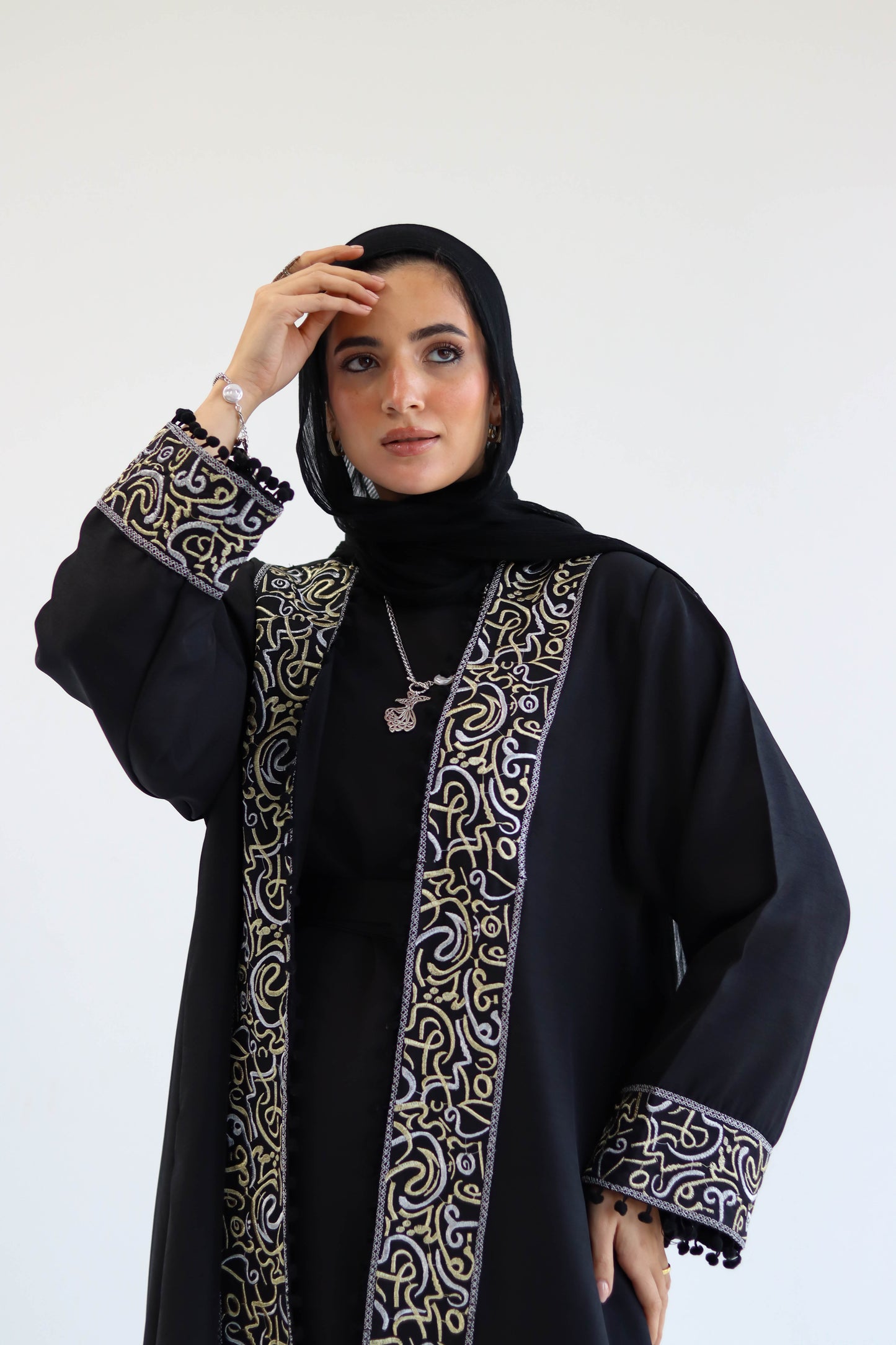 Qamar AlZaman ِKaftan in Black