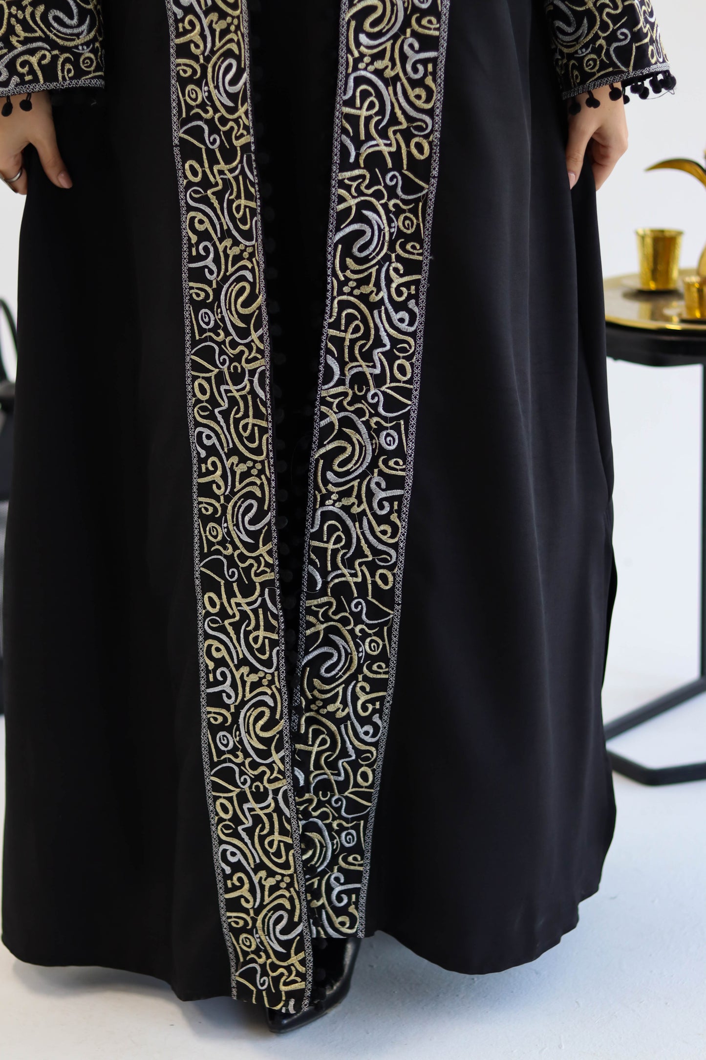 Qamar AlZaman ِKaftan in Black