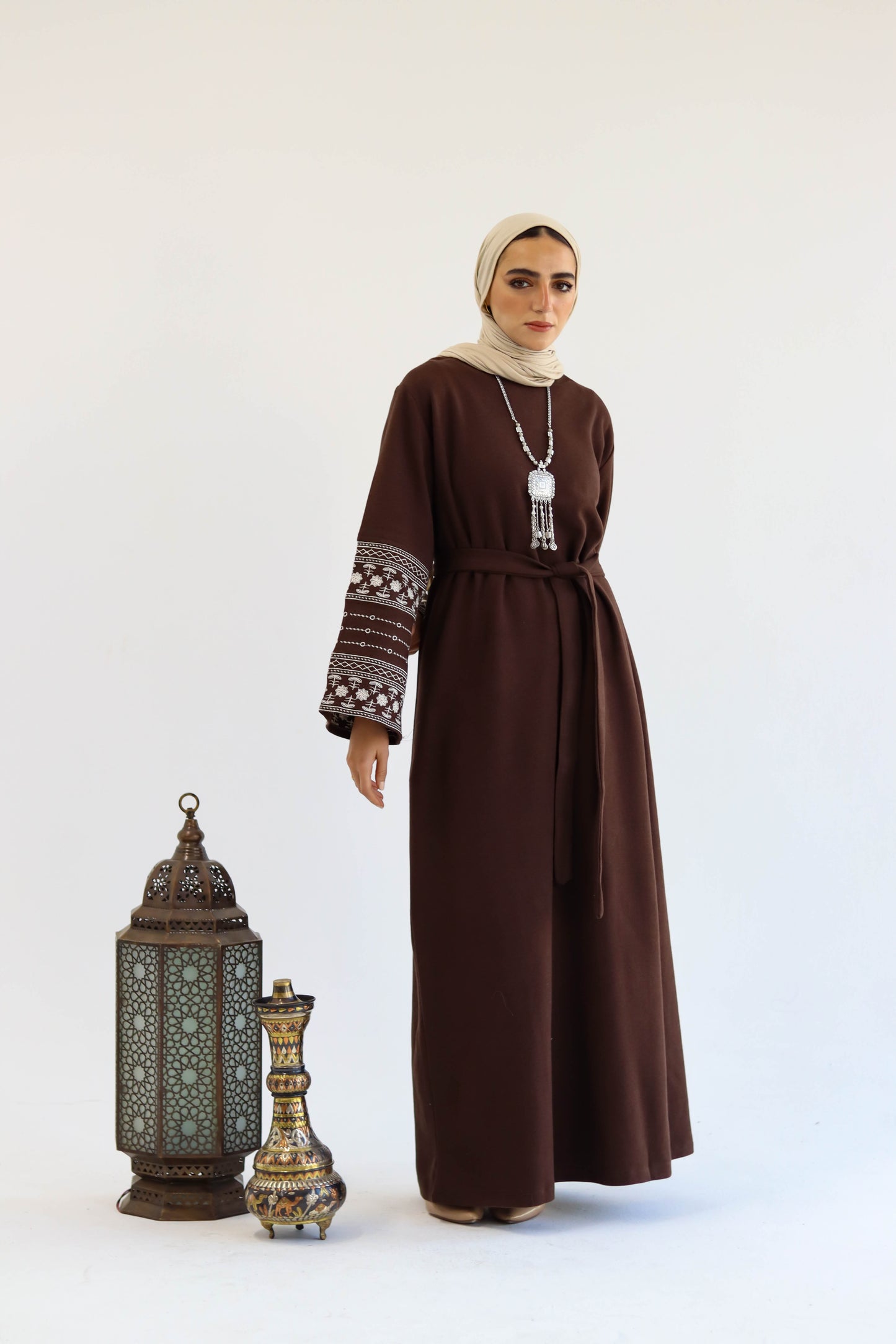 Deebaje Abaya in Brown