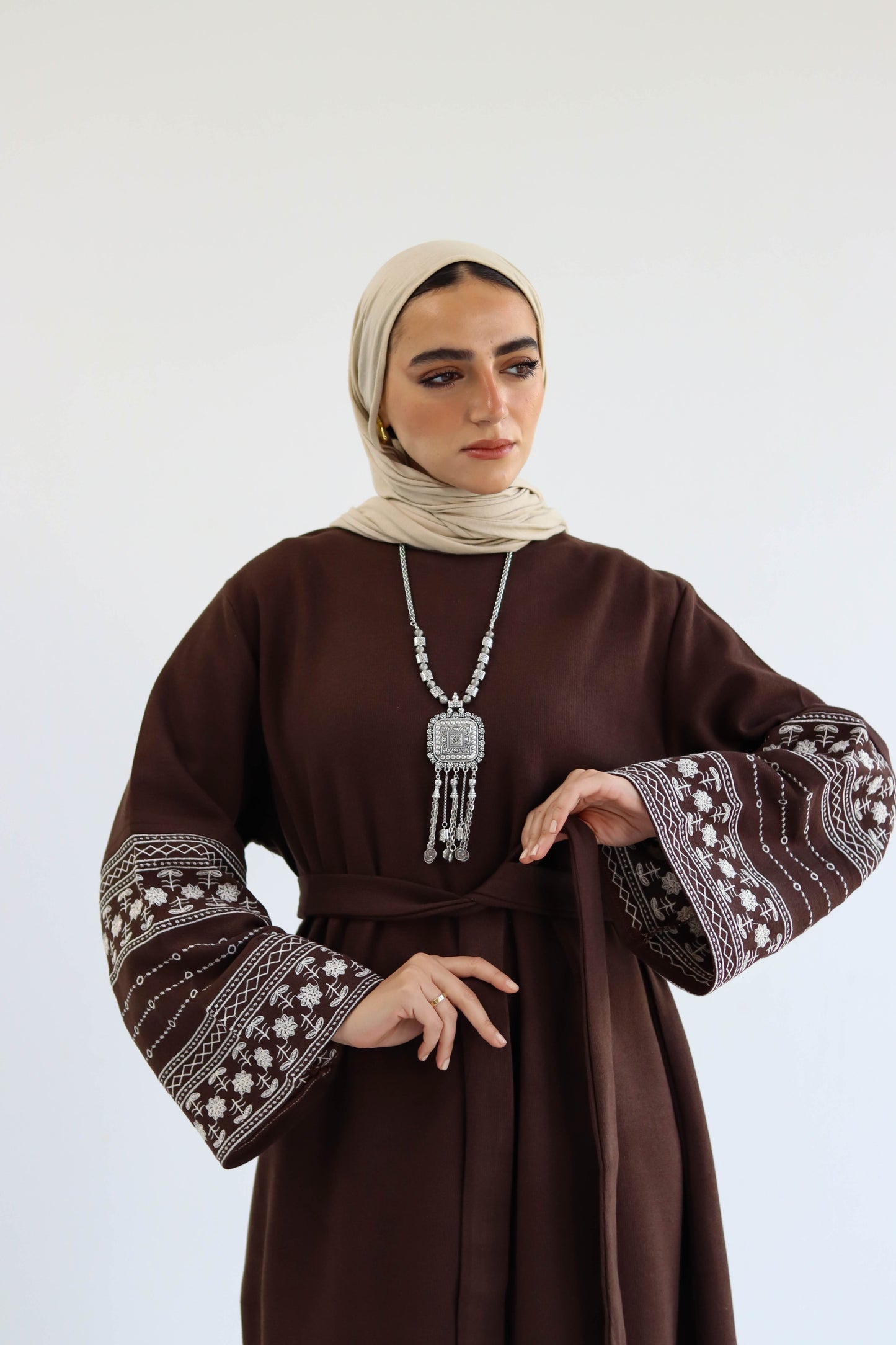 Deebaje Abaya in Brown