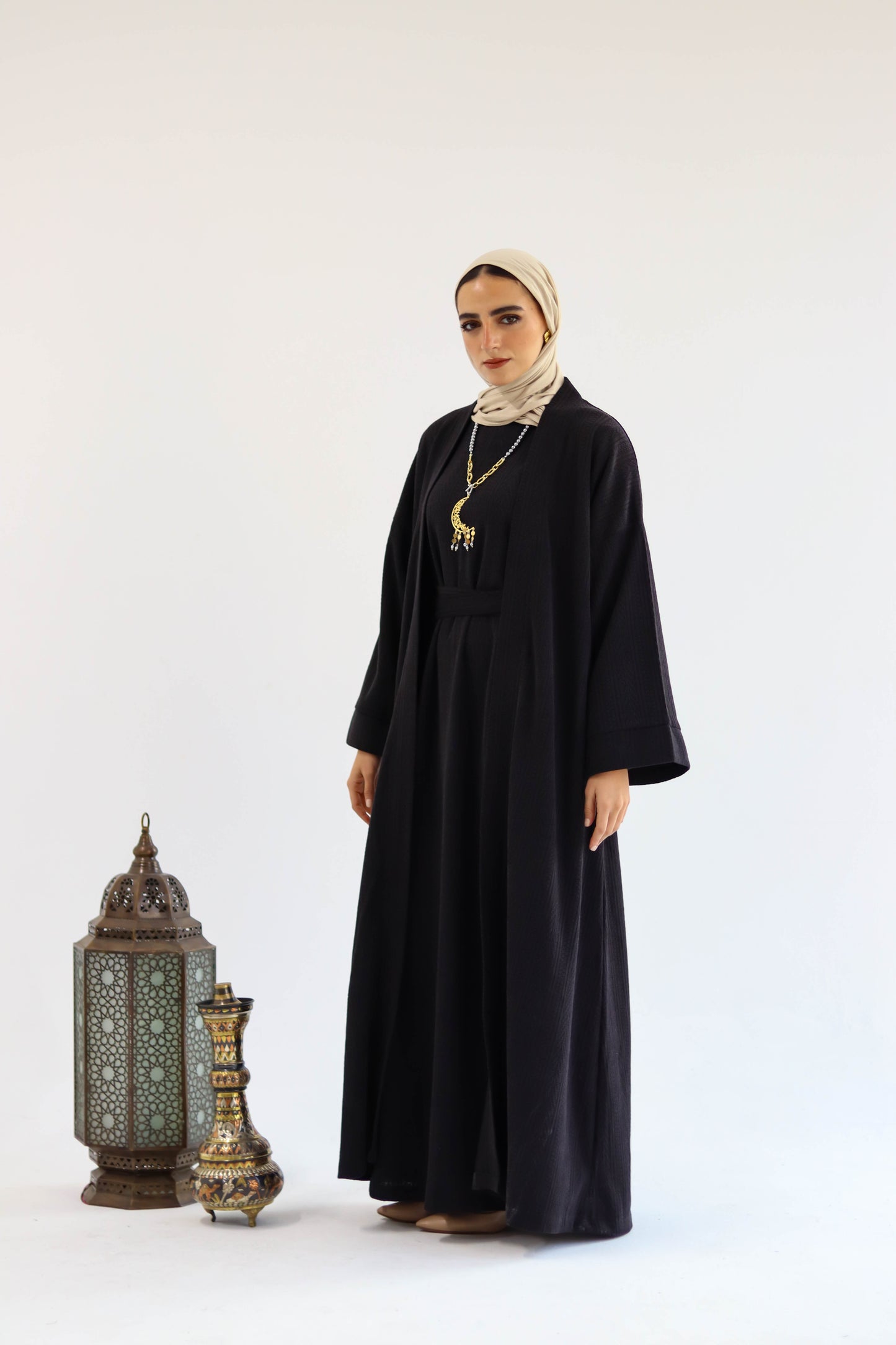 Kaftan Set of Sukoon in Black