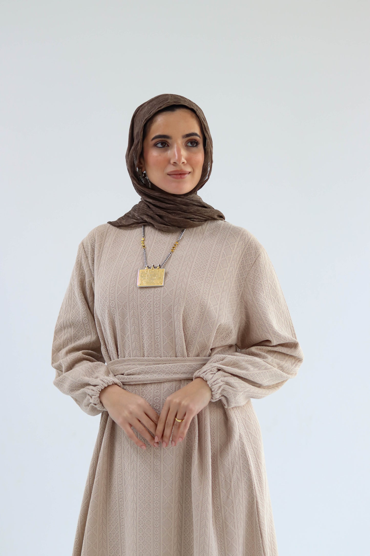 Kaftan Set of Sukoon in Beige