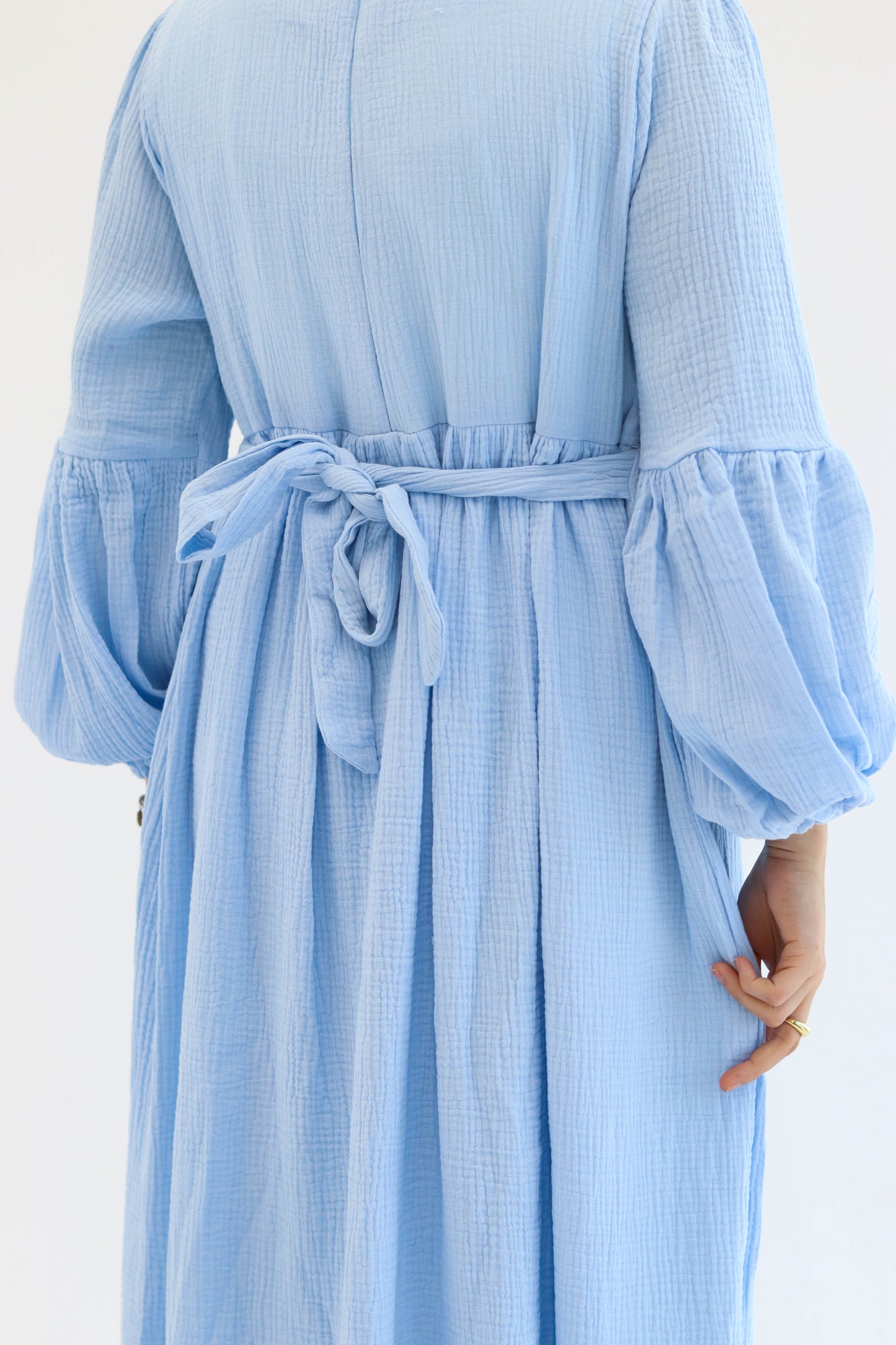 Little Bows Summer Dress in Baby Blue