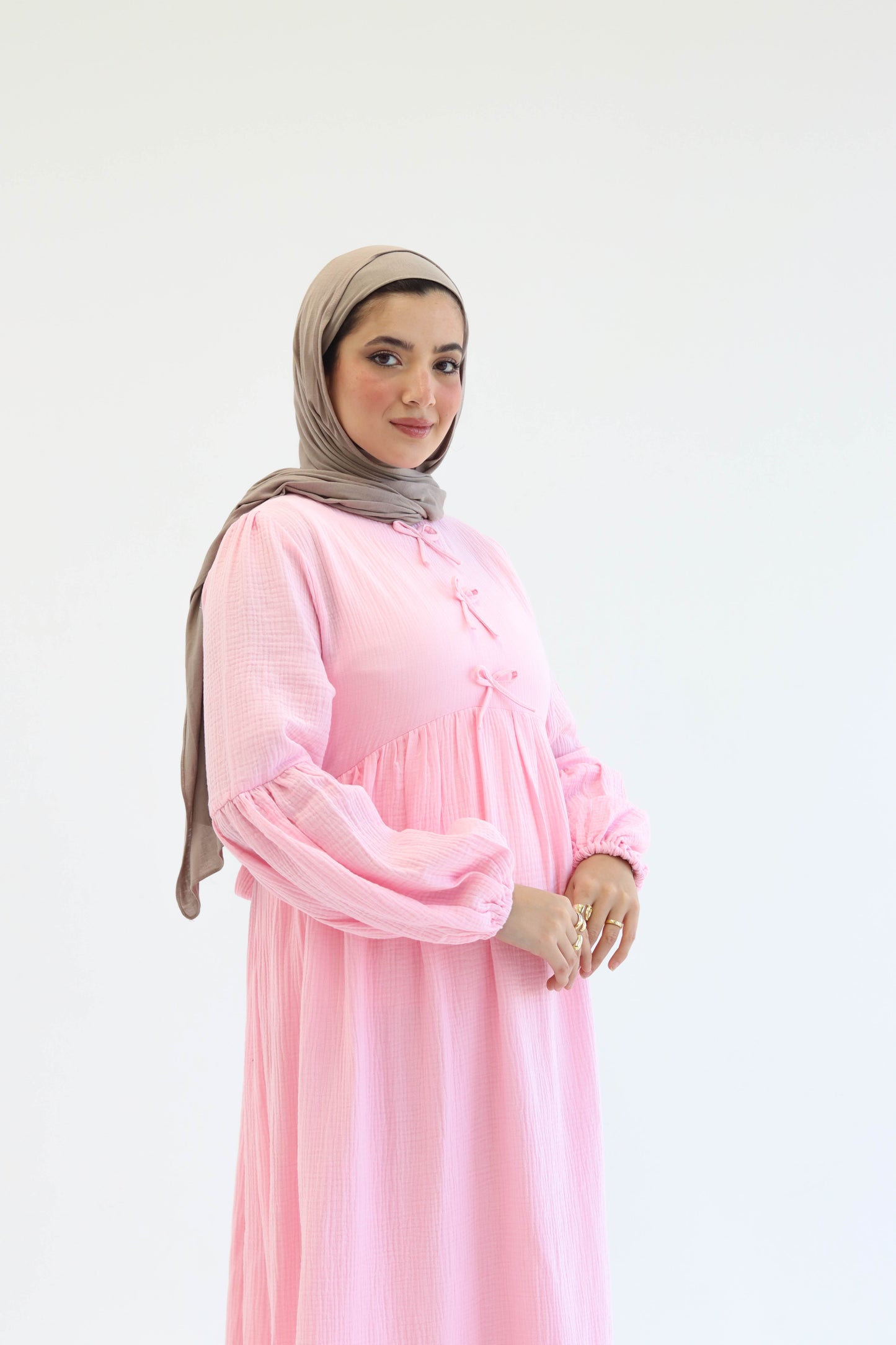 Little Bows Summer Dress in Pink