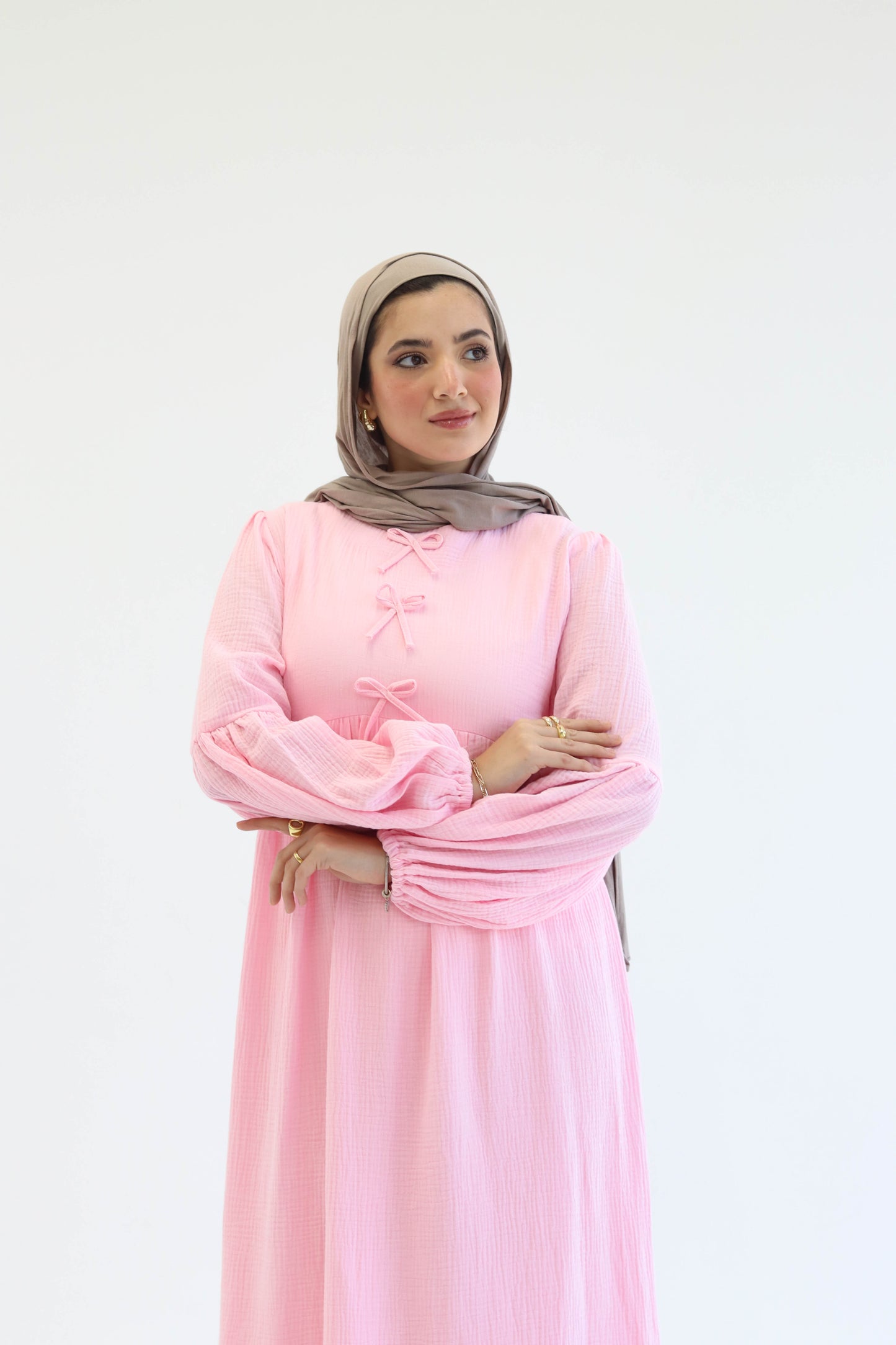 Little Bows Summer Dress in Pink
