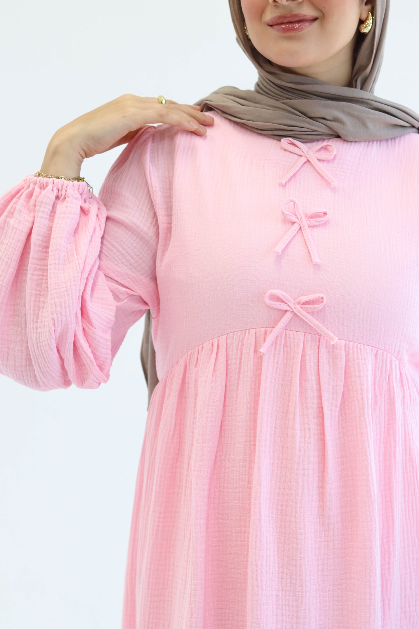 Little Bows Summer Dress in Pink