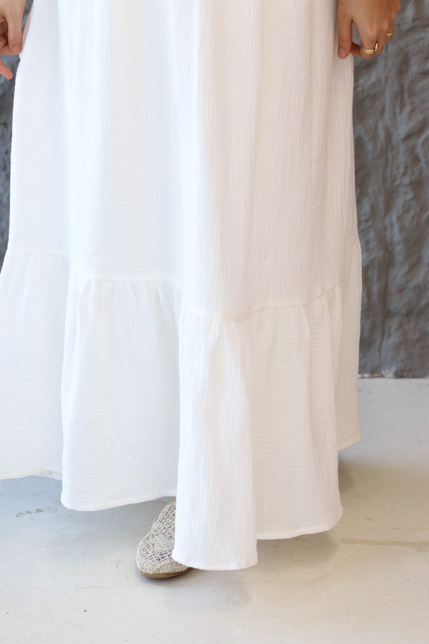 Little Bows Summer Dress in White