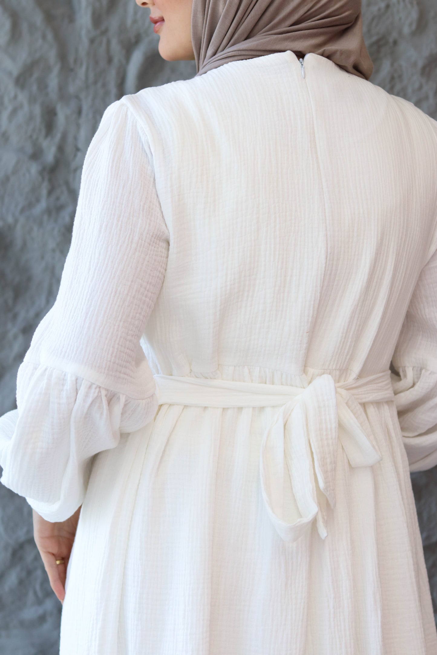 Little Bows Summer Dress in White