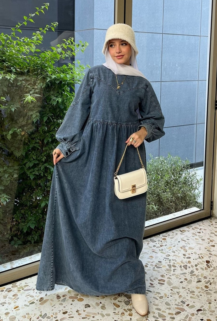 hijab dress Essential Short | Khaki This maxi dress Alyah Satin Maxi Dress -