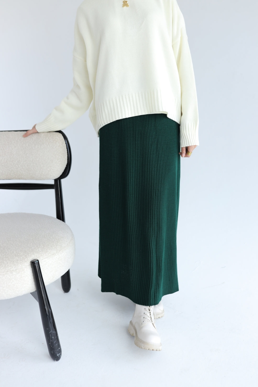 Wool Winter Skirt in Green (skirt only)
