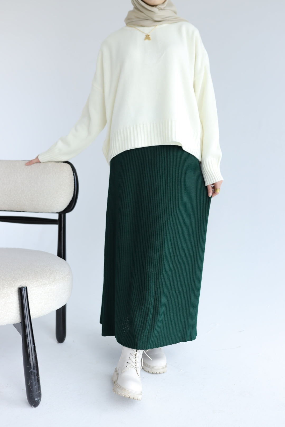 Wool Winter Skirt in Green (skirt only)