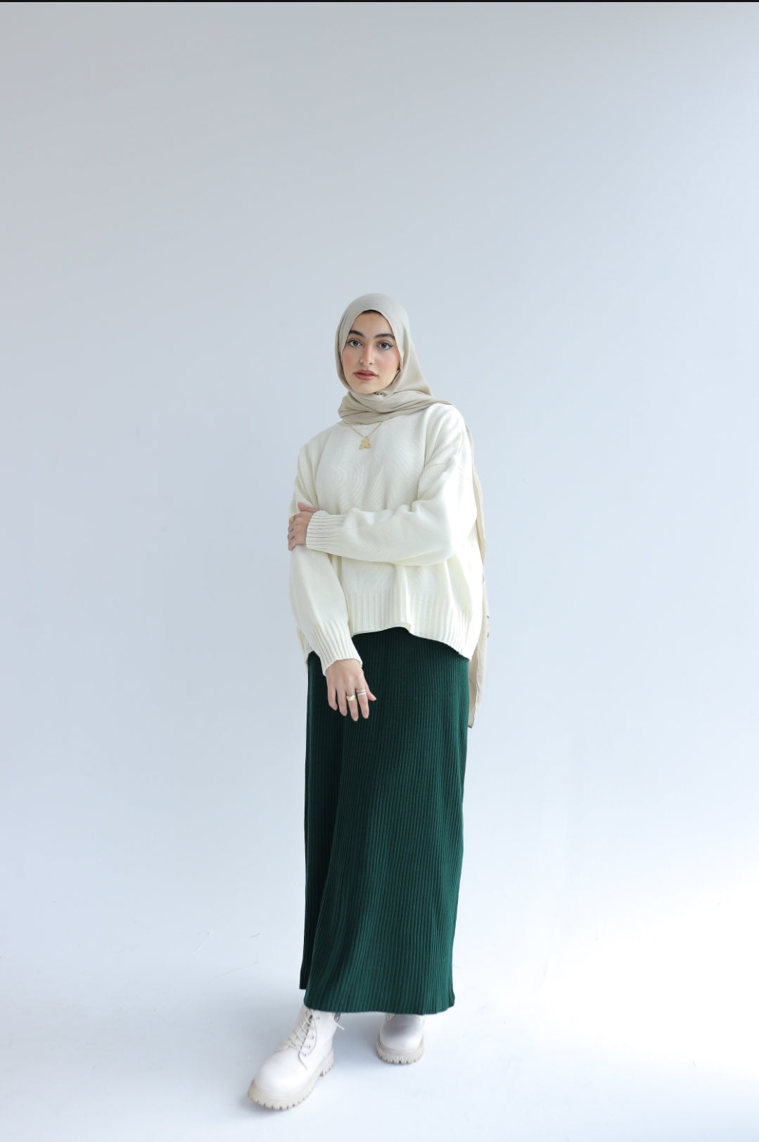Wool Winter Skirt in Green (skirt only)
