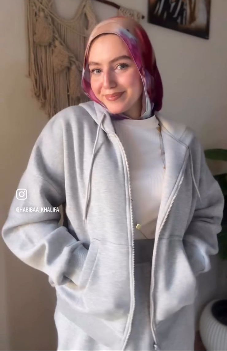 Casual Winter Set in Grey (jacket and skirt)