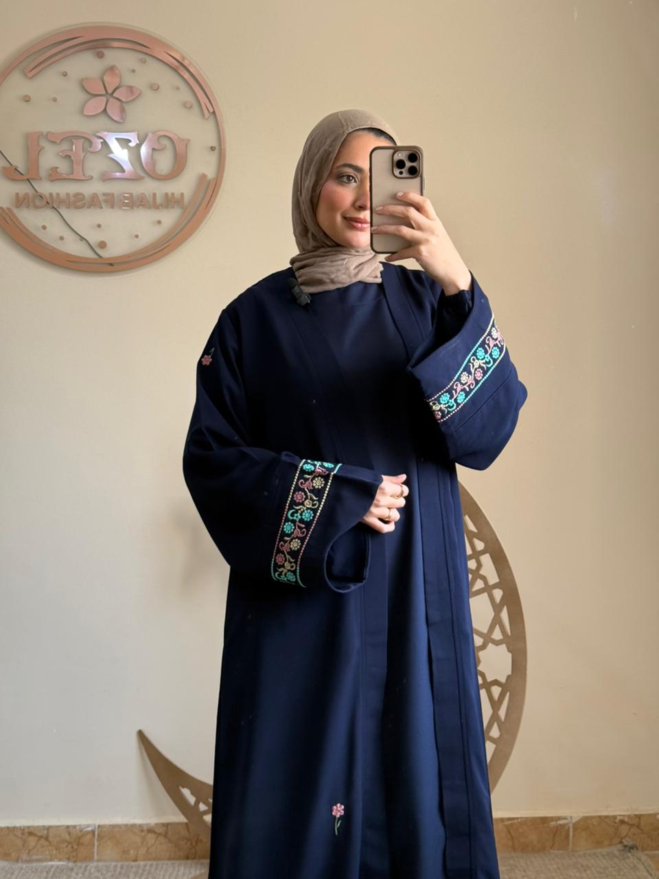 Kaftan Set of Ghosen in Navy Blue