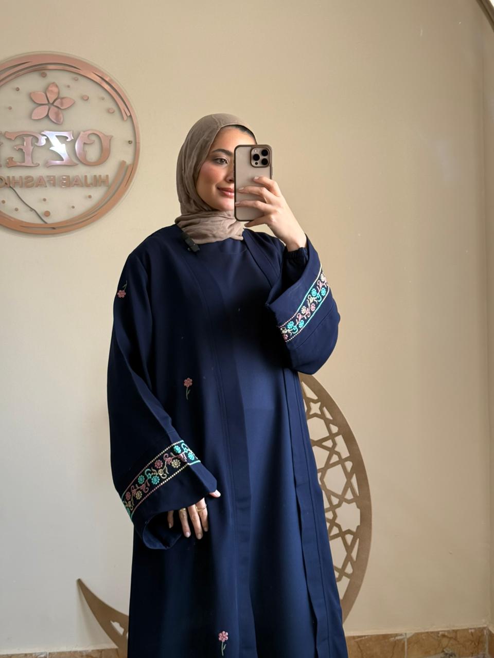 Kaftan Set of Ghosen in Navy Blue