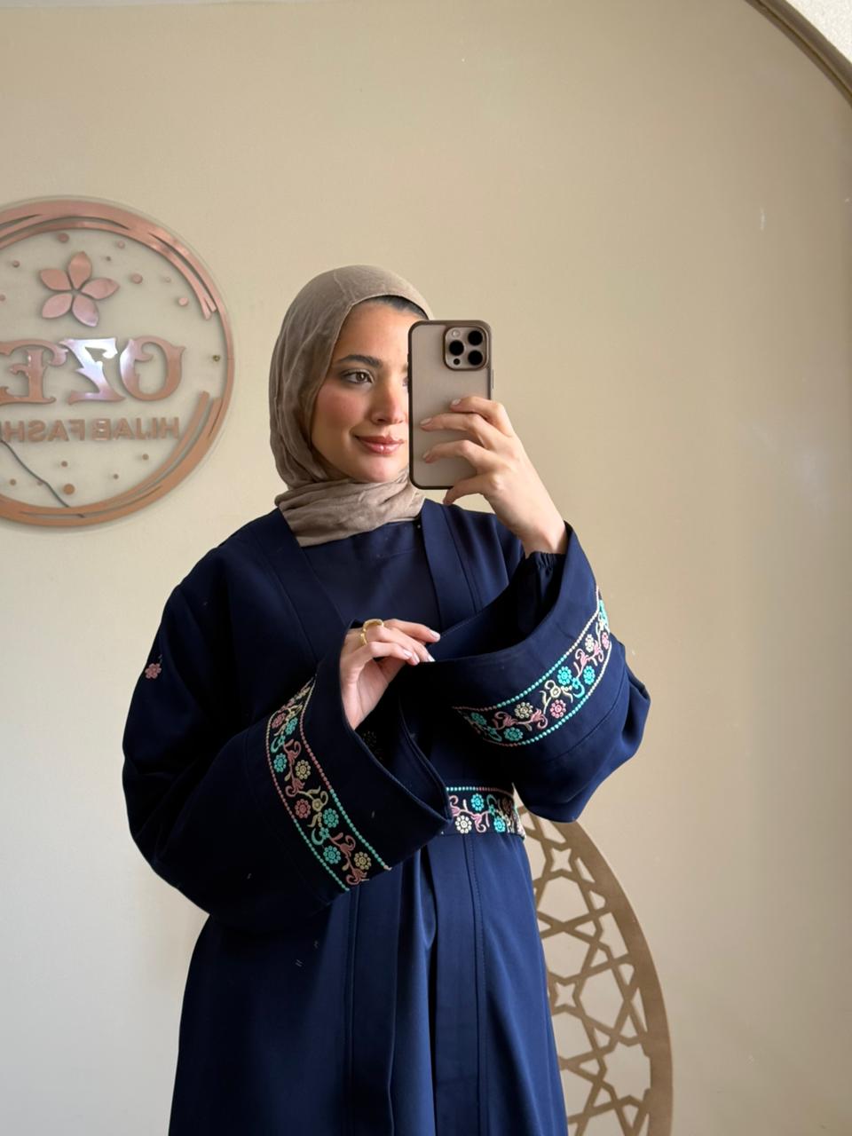 Kaftan Set of Ghosen in Navy Blue