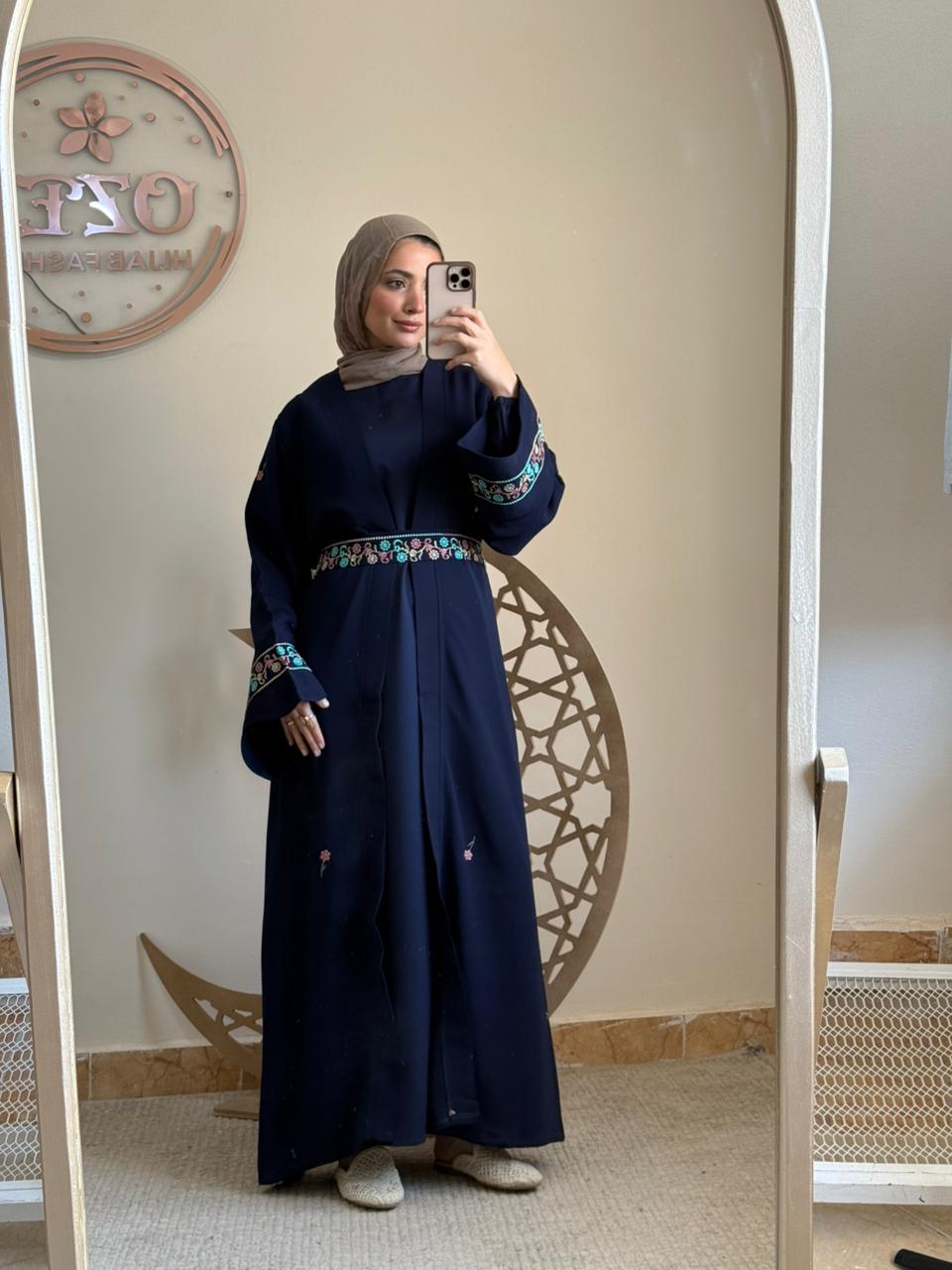 Ghosen Kaftan in Navy Blue