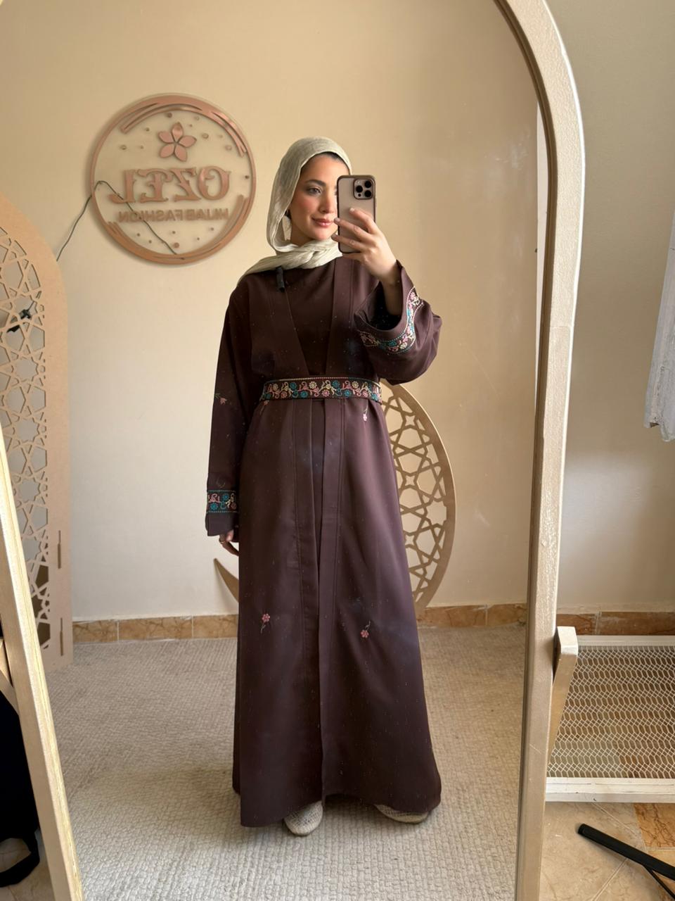 Kaftan Set of Ghosen in Brown