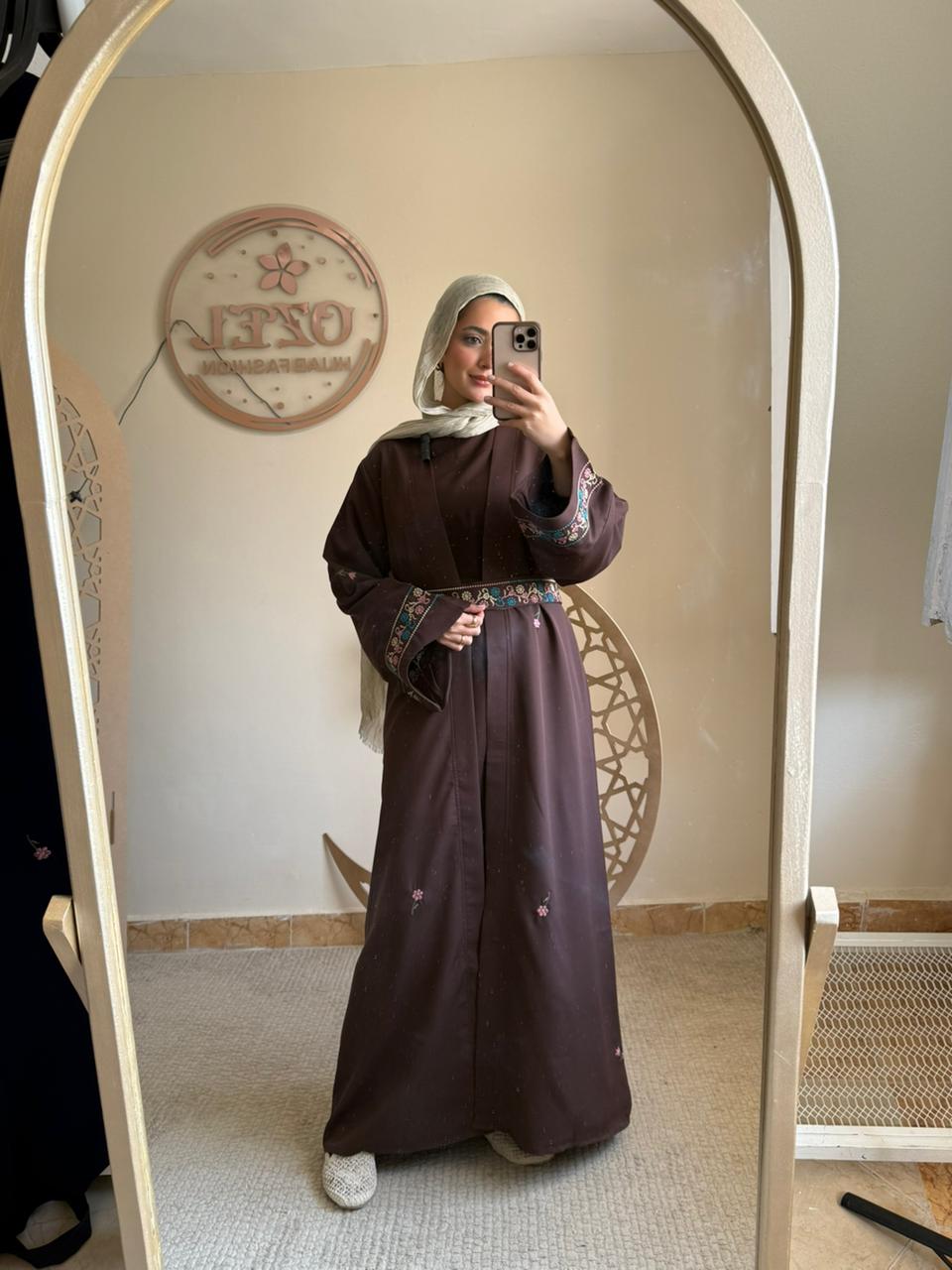 Kaftan Set of Ghosen in Brown