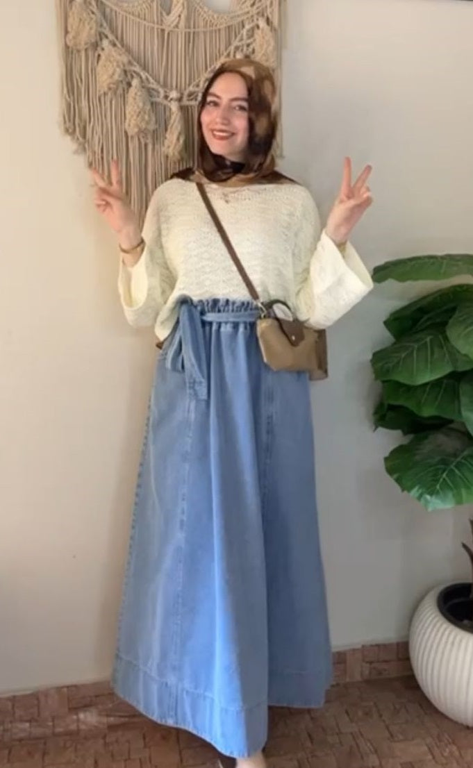 Wool Winter Crop Top in OffWhite (top only only)