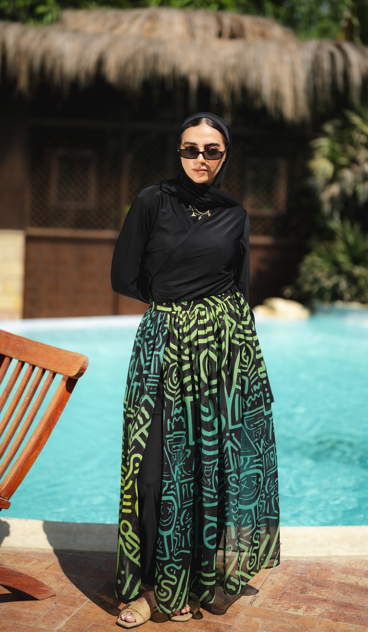 African Chiffon Skirt ONLY
