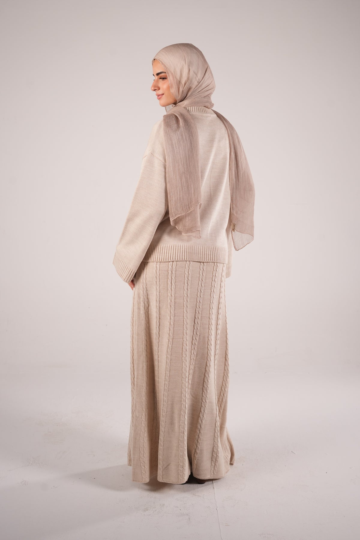 Allure Knit Set in Beige