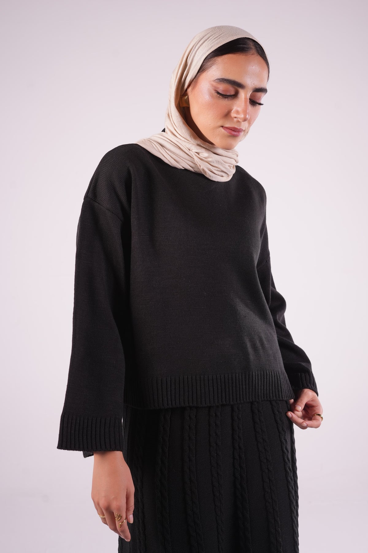 Allure Knit Set in Black