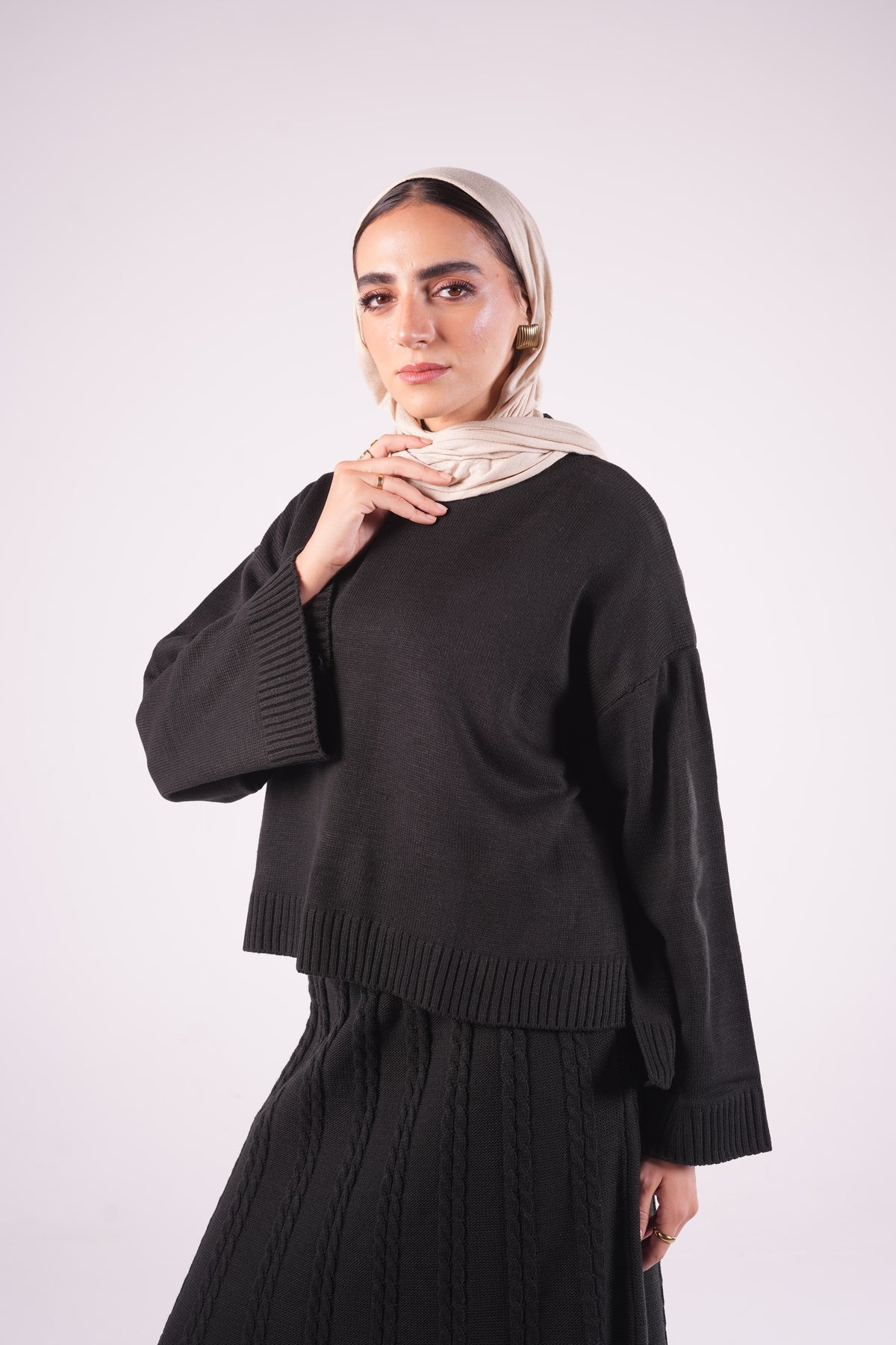 Allure Knit Set in Black