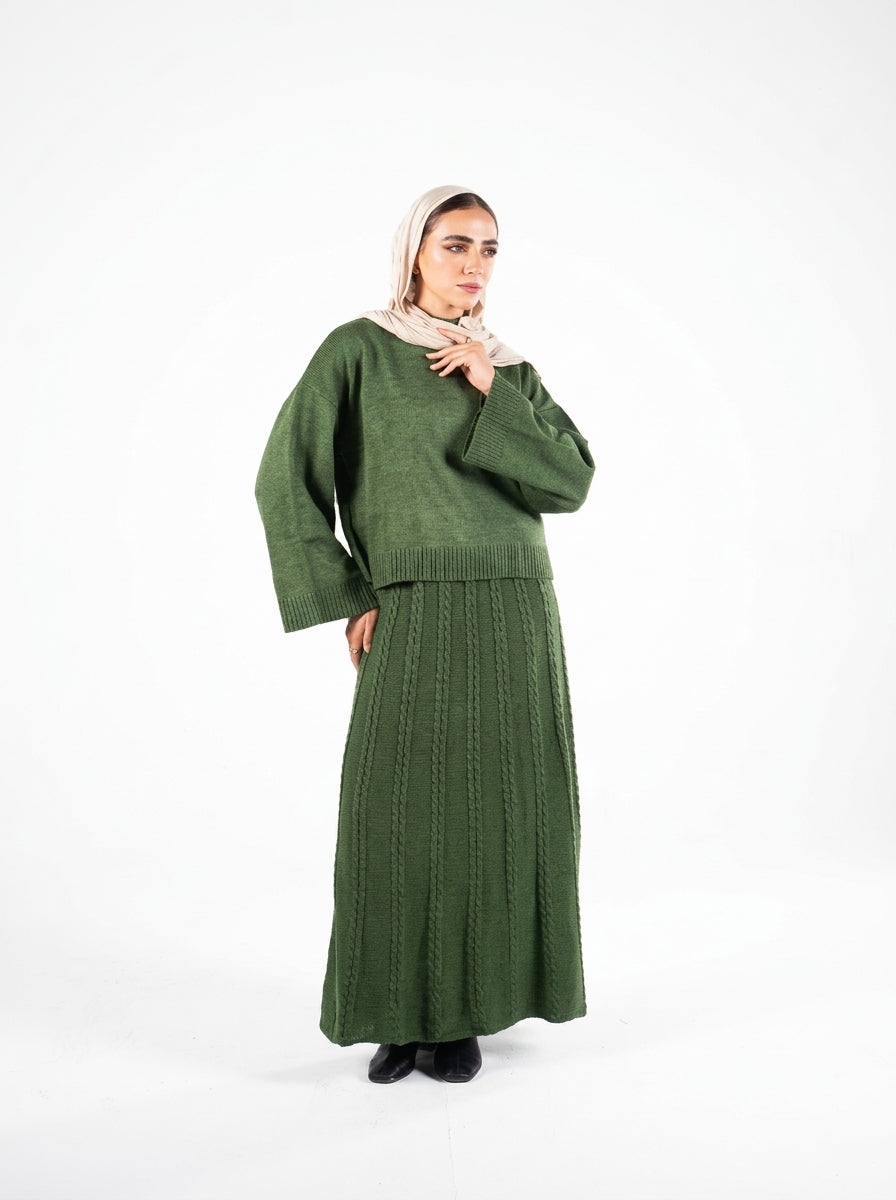 Allure Knit Set in Green