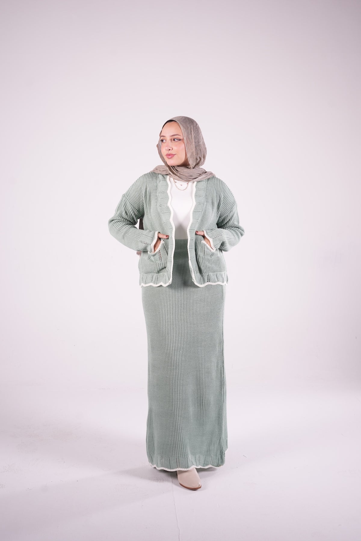 Candy Knit Set in Mint
