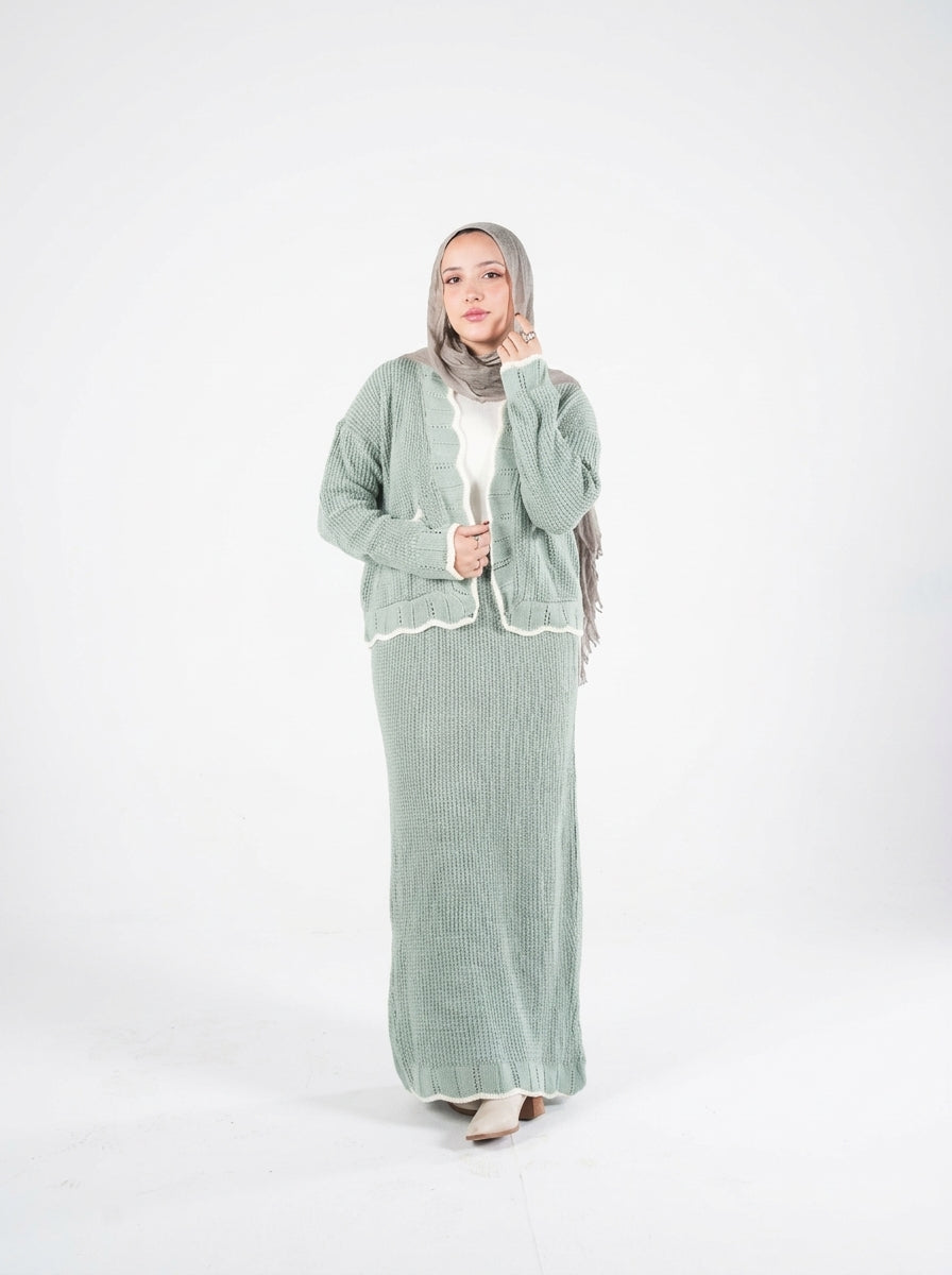 Candy Knit Set in Mint