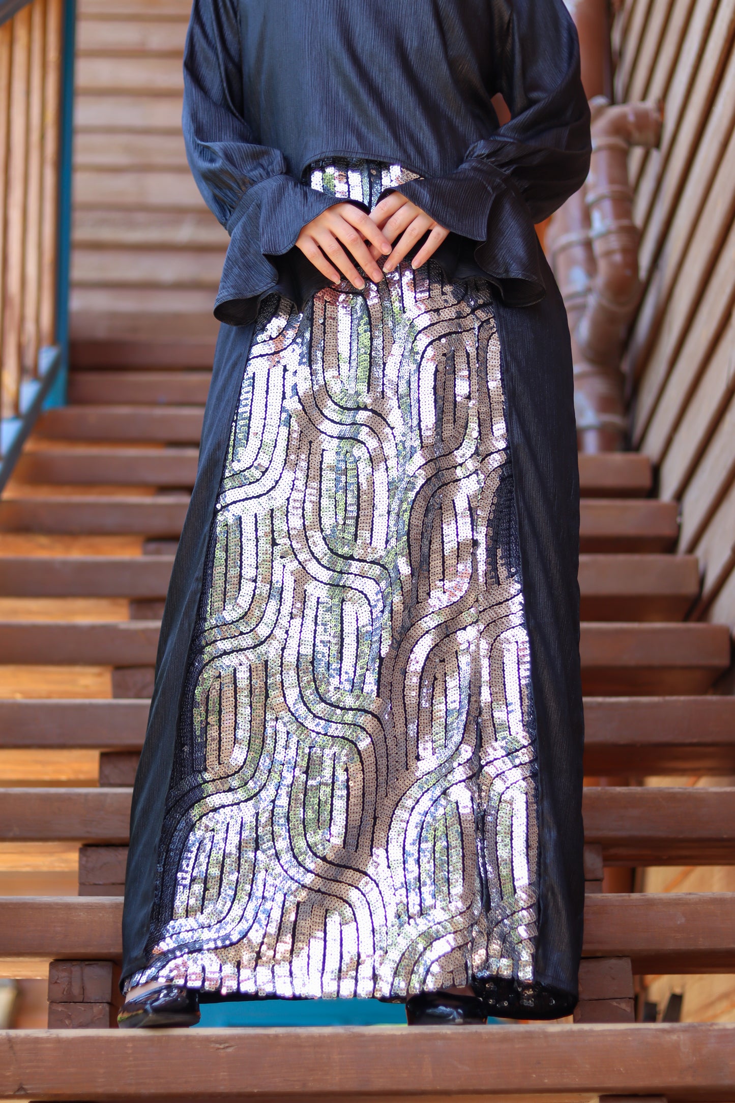 Cascade Aura Blouse in Black