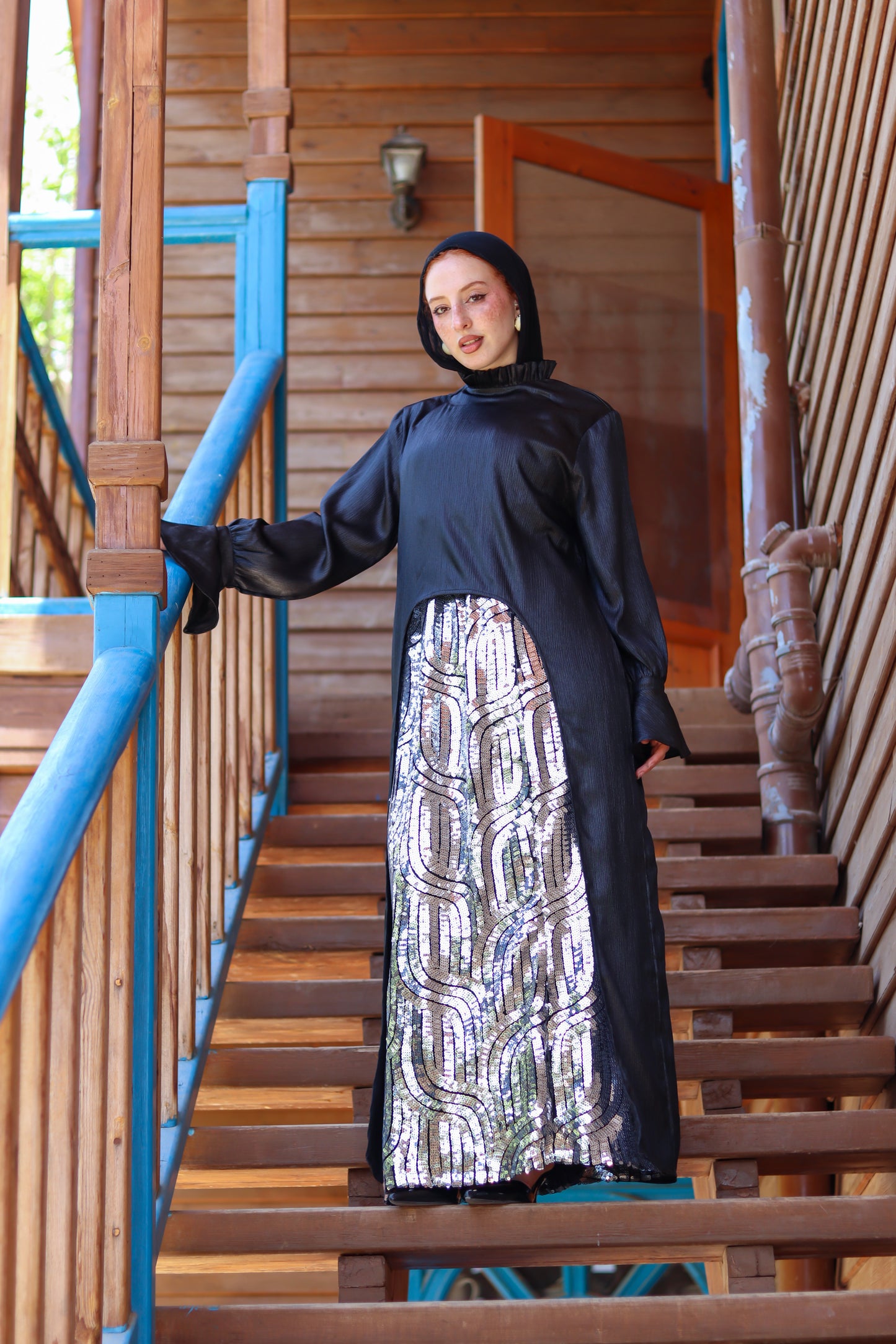Cascade Aura Blouse in Black