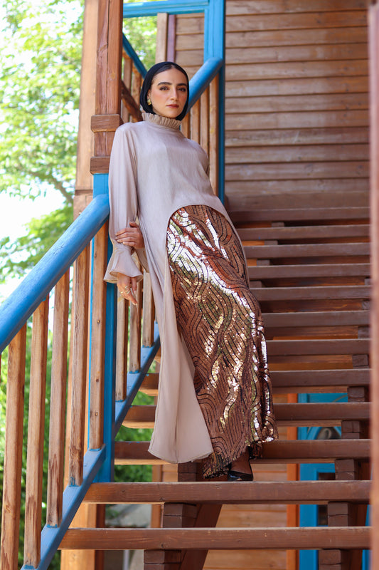 Cascade Aura Blouse in Gold