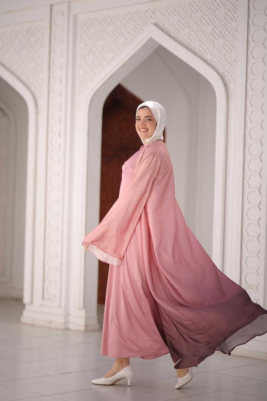 Degradee Abaya Set in Shades of Cashmere