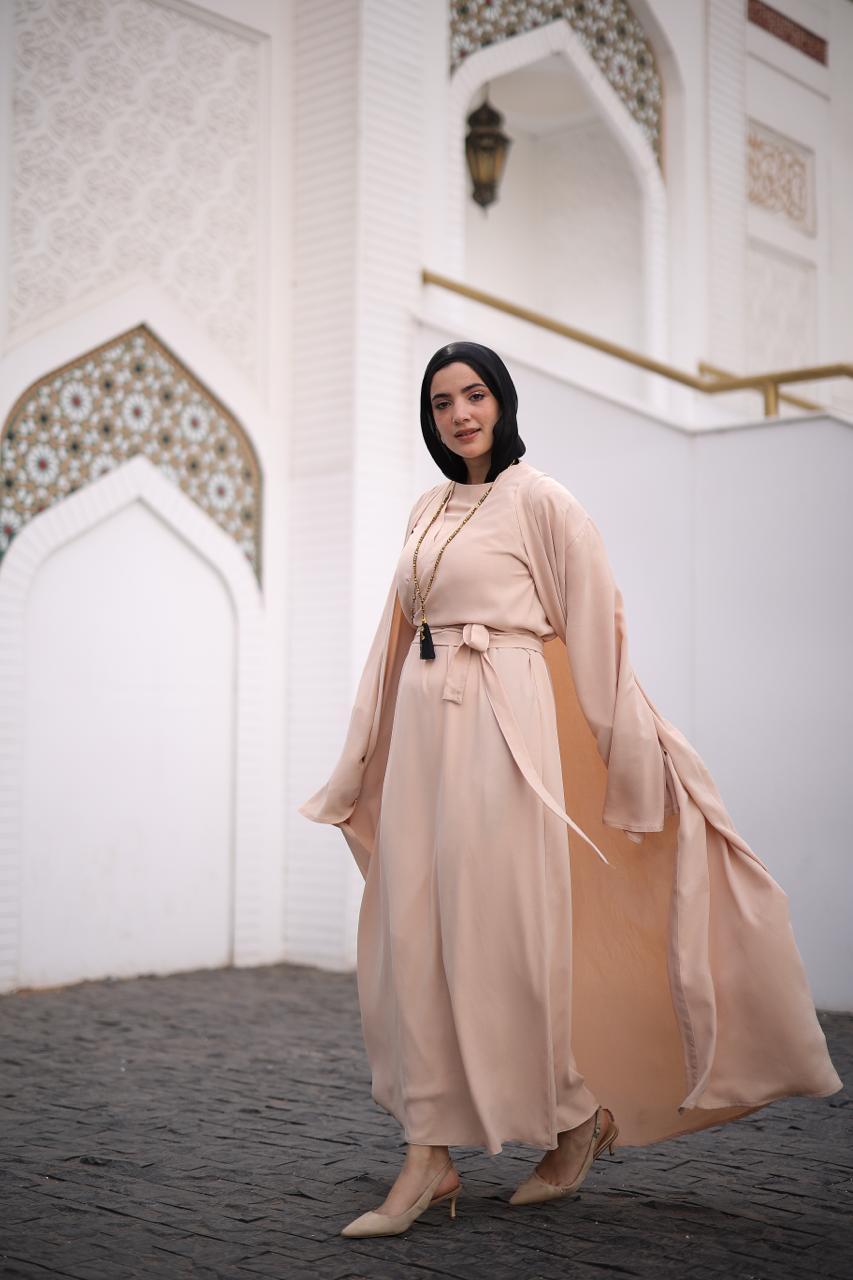 Classic Abaya Set in Beige