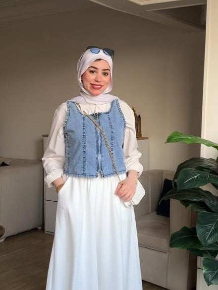 Trendy Denim Top in Blue