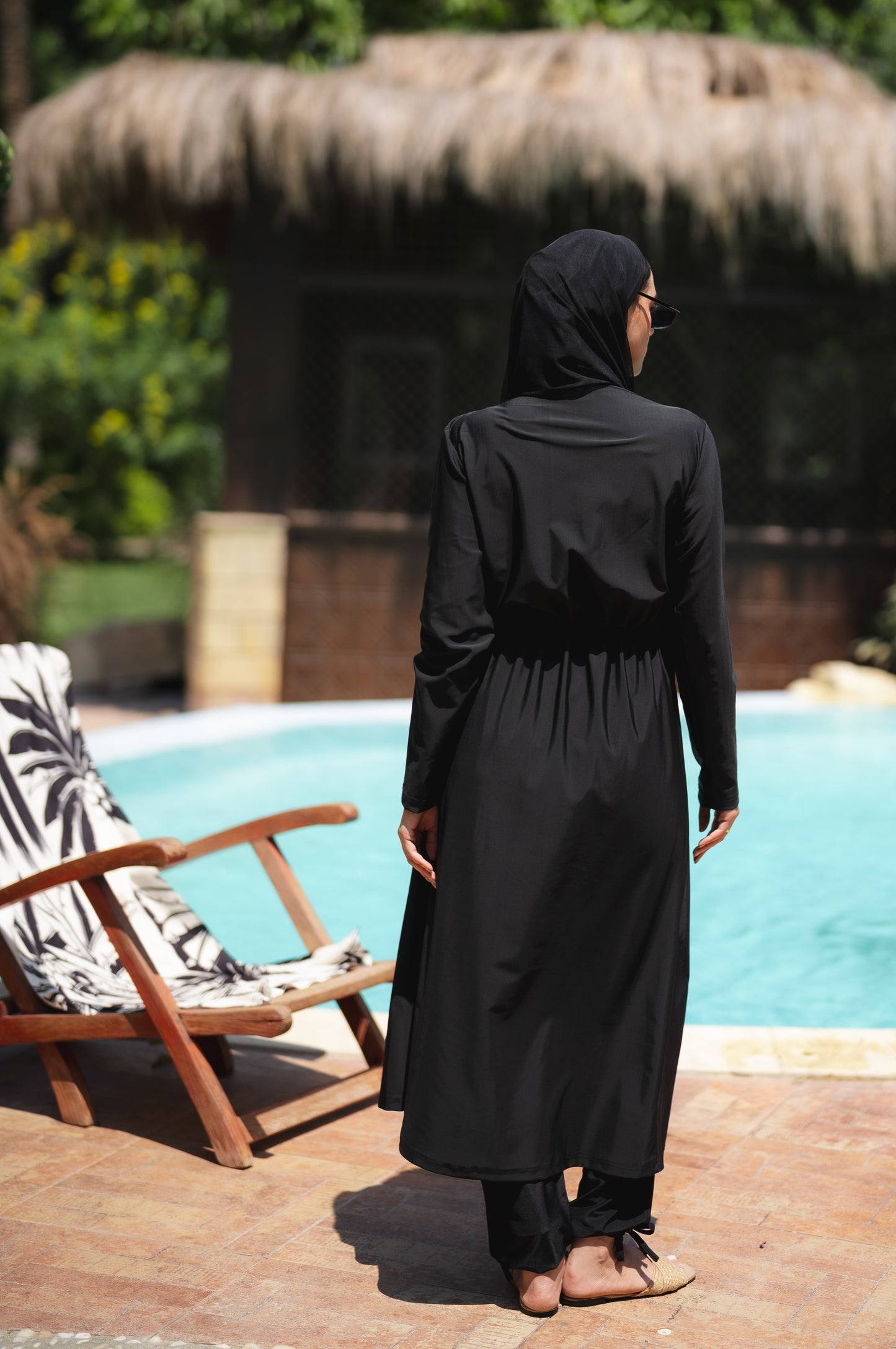 Extra Long Ozel Burkini in Black (2 pieces)
