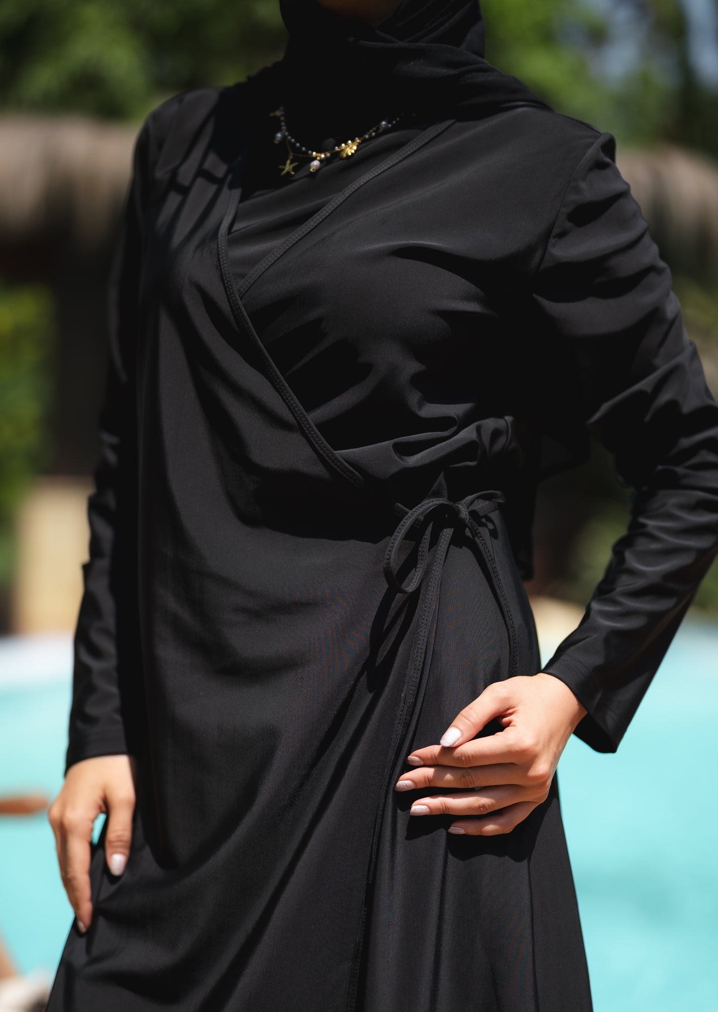 Extra Long Ozel Burkini in Black (2 pieces)