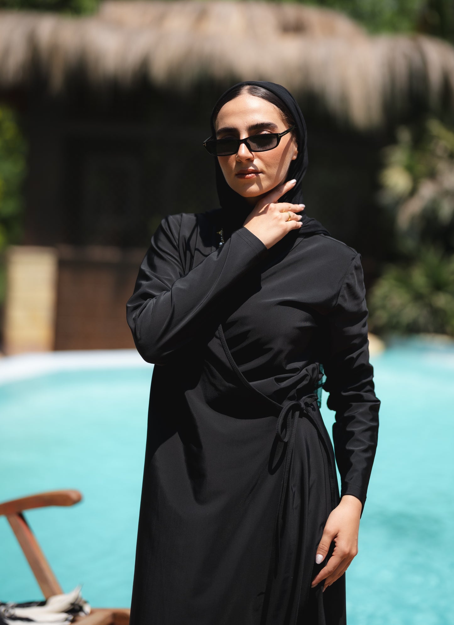 Extra Long Ozel Burkini in Black (2 pieces)
