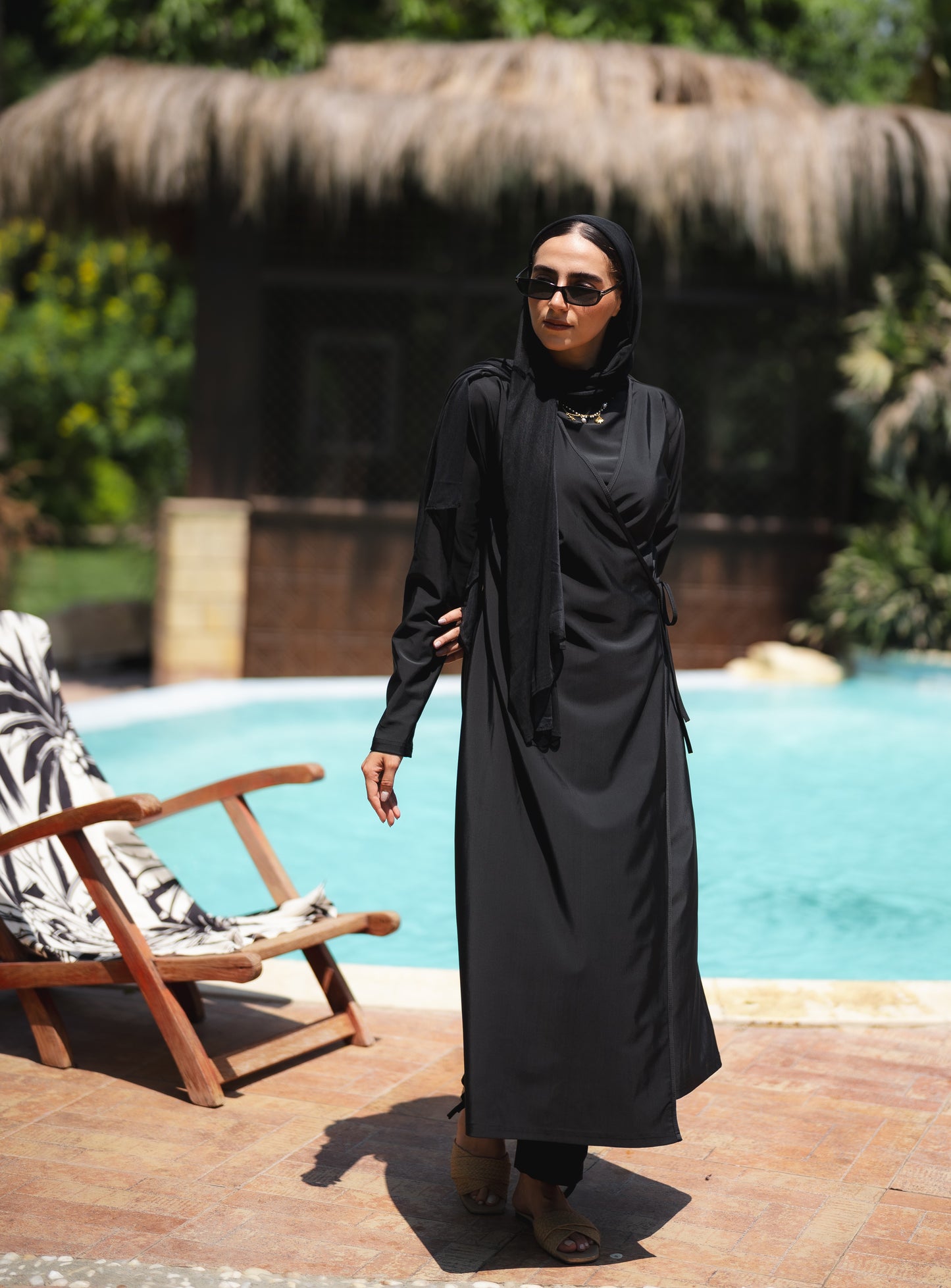 Extra Long Ozel Burkini in Black (2 pieces)