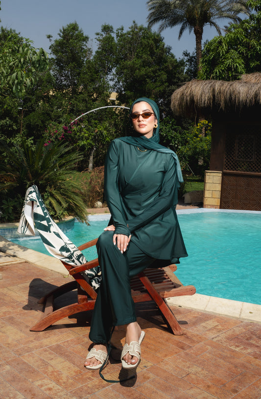 Ozel Burkini in Green (with head cover)