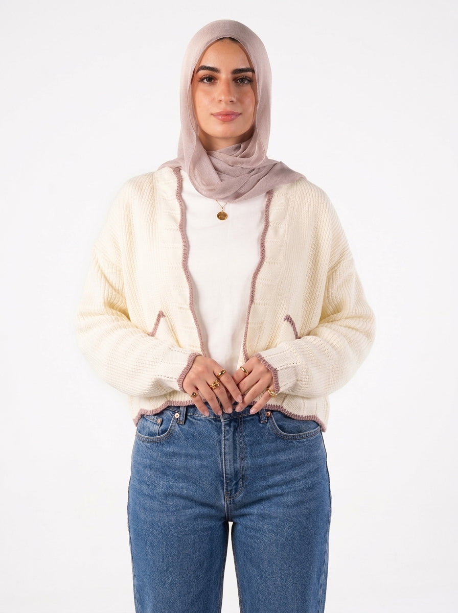 Candy Knit Cardigan in OffWhite (cardigan only)
