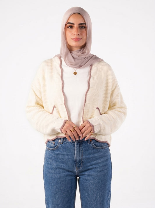Candy Knit Cardigan - OffWhite