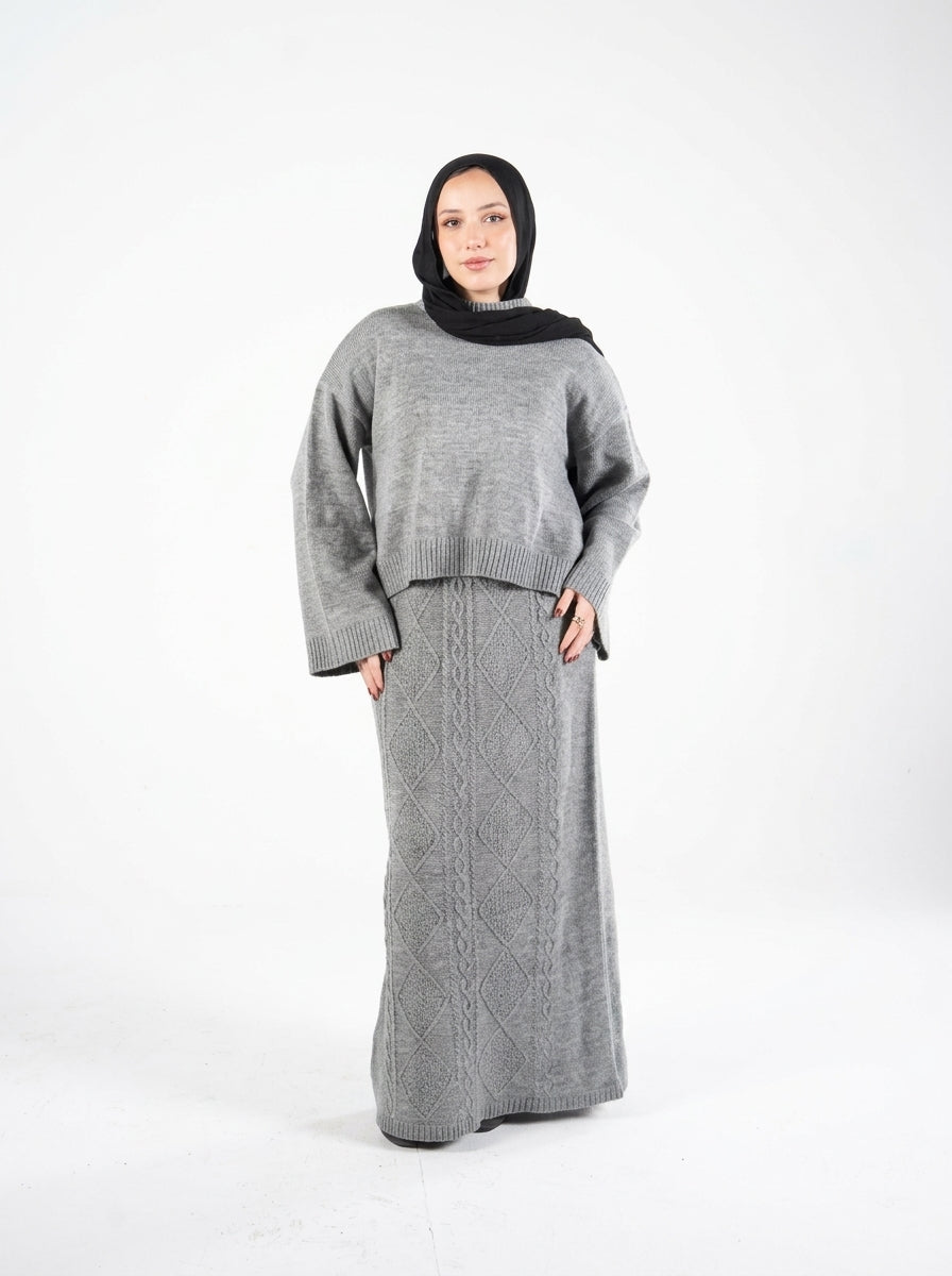 Ivy Knit Set in Gray